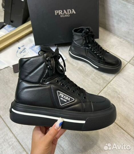 Кеды высокие prada