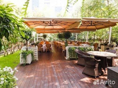 Зонт летний для уличного кафе на боковой опоре