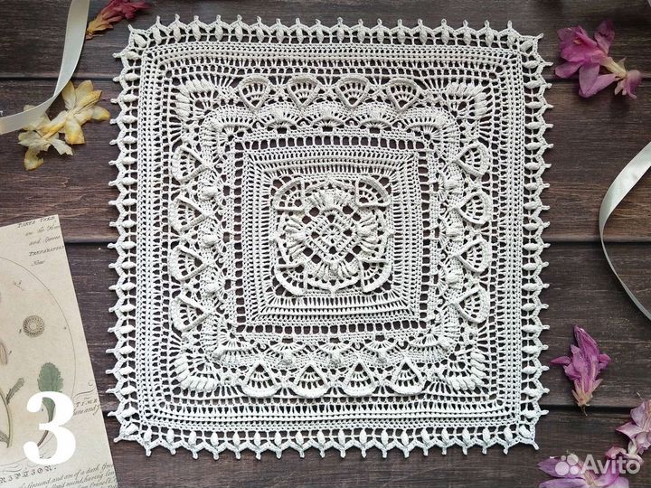 Квадратные салфетки. Салфетки вязаные крючком