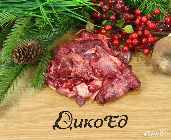 Обрезь мяса косули для собак