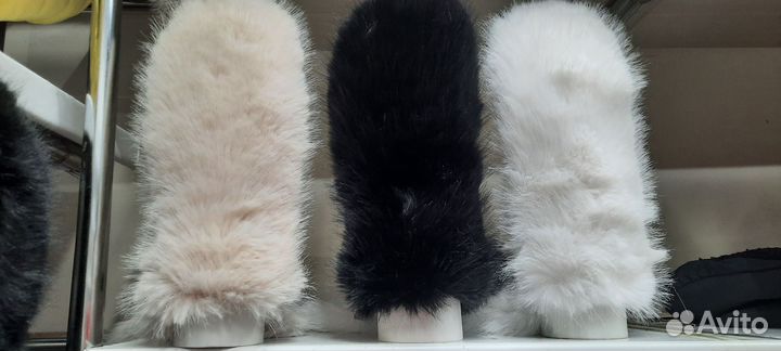 Варежки меховые женские