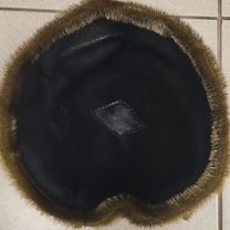 Шапка женская натуральная замша утеплённая