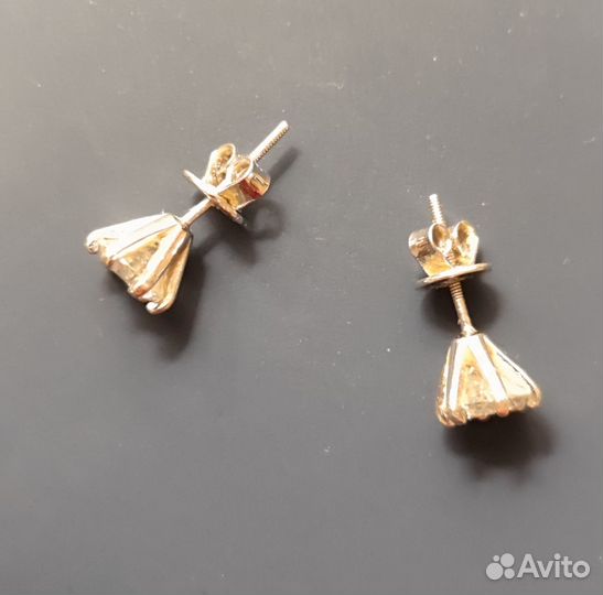 Пусеты с Муассанитом 1,0 ct - 6,5