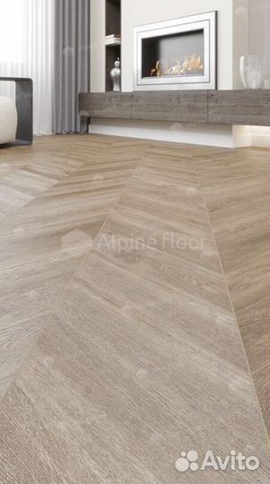 Spc ламинат Alpine floor LVT Макадамия Chevron