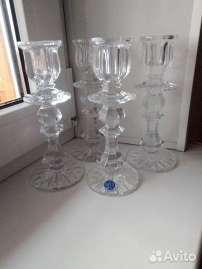 Хрустальный подсвечник СССР новый