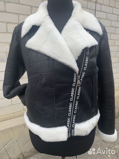Куртка кожаная женская с мехом