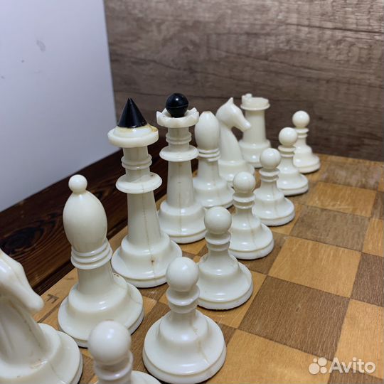 Шахматы Карболитовые С Доской СССР Ретро