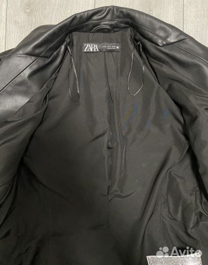 Кожаный пиджак zara