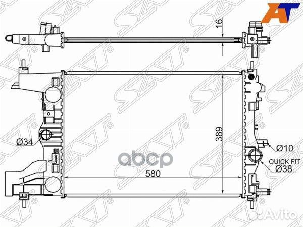 Радиатор Chevrolet Cruze 09-18 / Daewoo Lacetti