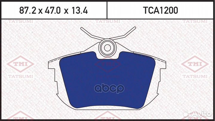 Колодки тормозные дисковые зад TCA1200 tatsumi