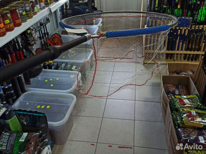 Подсак круглый, ручка-теле. голова-60см+руч-3м