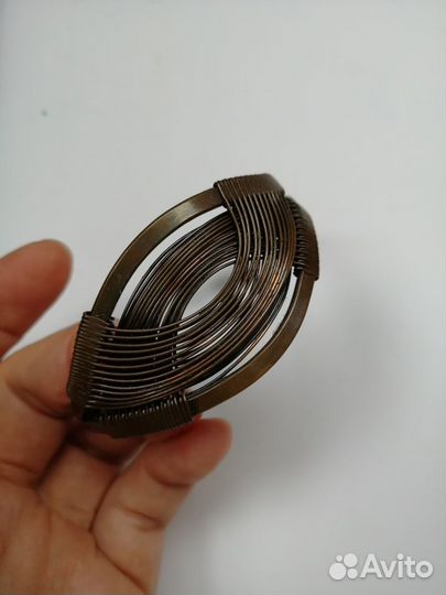 Браслет медный wire wrap авторское плетение