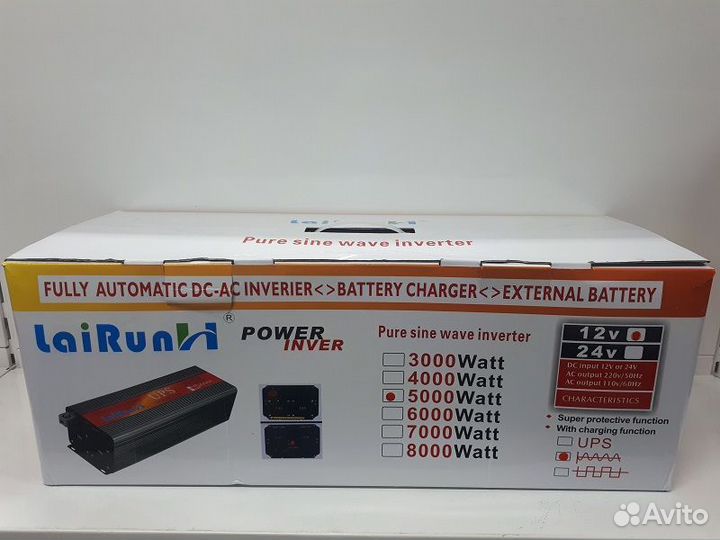 Инвертор напряжения 5000W 12-24-220V