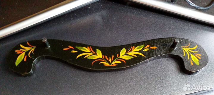 Ретро Вешалка Коромысло дерево роспись СССР 1970г