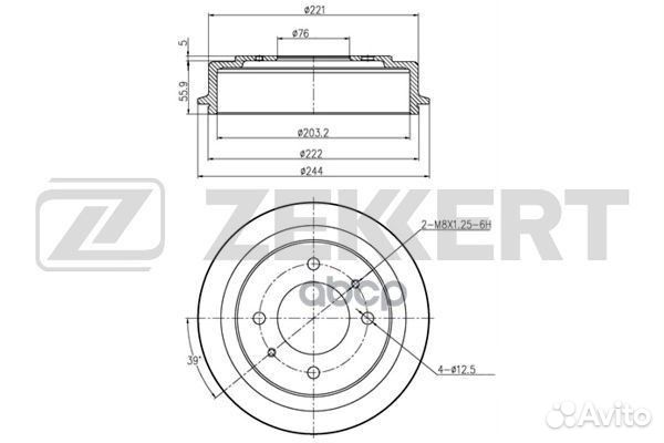 Барабан торм. зад. Hyundai Elantra III 01- Mat