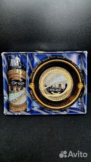 Набор винтаж пепельница зажигалка Греция