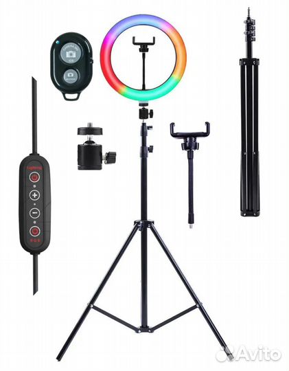 Кольцевая лампа со штативом 26 см новая в упаковке