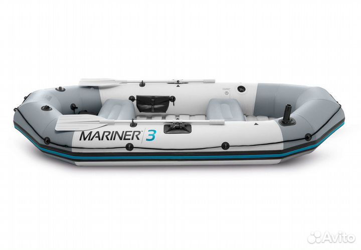 Трехместная надувная лодка Intex Mariner 3 Set