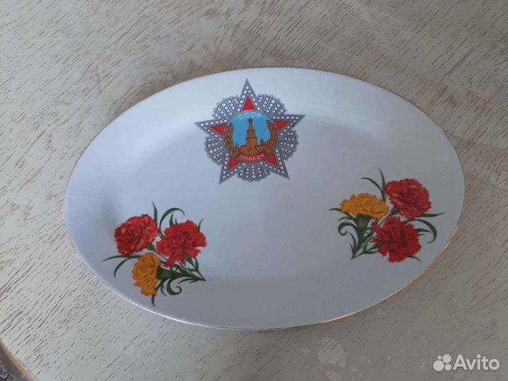 Тарелка агитационная СССР