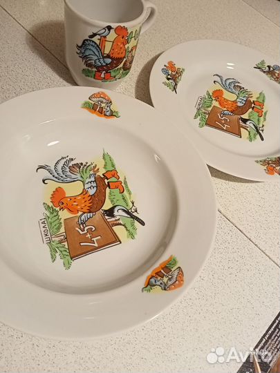 Детский набор посуды керамика