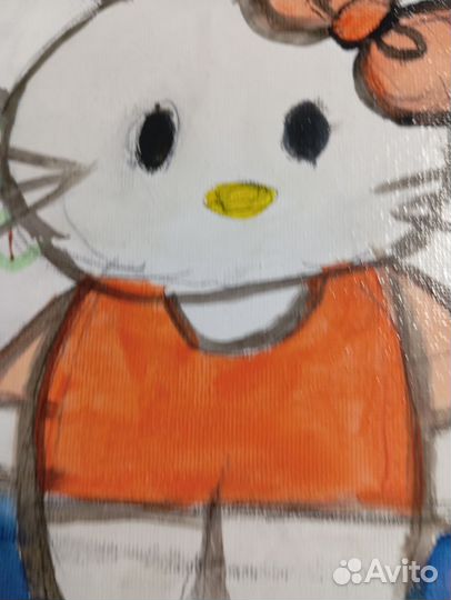 Hello kitty картина на холсте