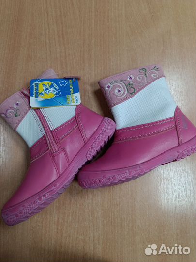 Сапоги детские весенние д/дев. нат. кожа, 28