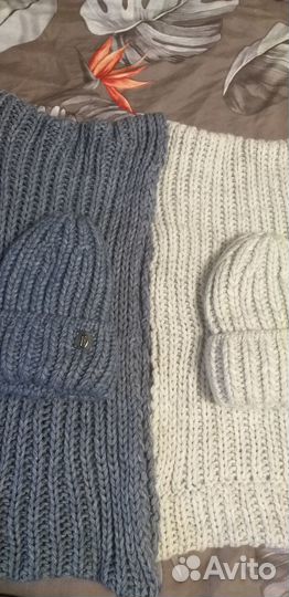 Комплект шапка и снуд женский новый