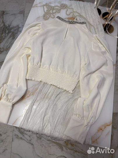 Шикарная атласная блузка