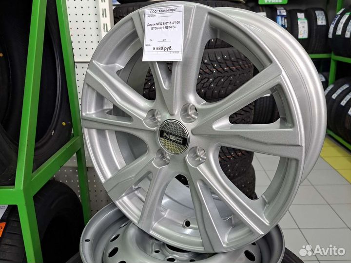 Диски R15 4x100 NEO N574 SL