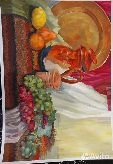 Картина натюрморт гуашью