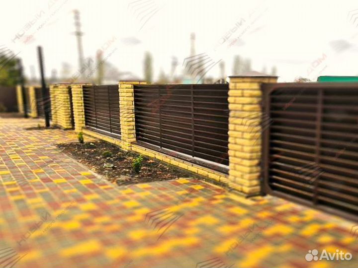 Забор жалюзи горизонтальный