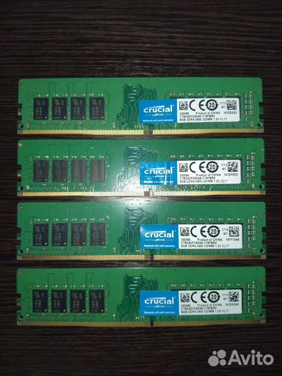 32Gb Crucial DDR4 8Gb*4шт Отборные b-die 4333 CL16