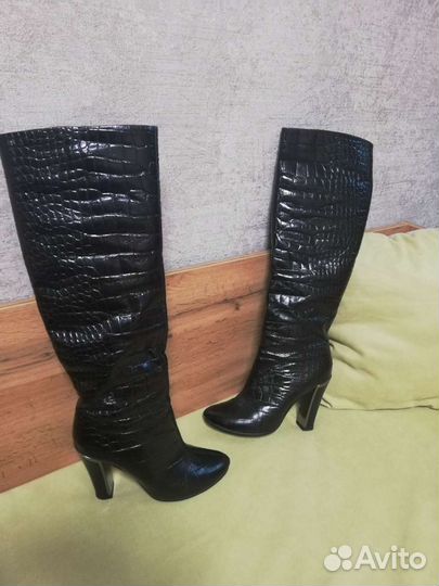 Сапоги осень весна женские 38 натуральная кожа