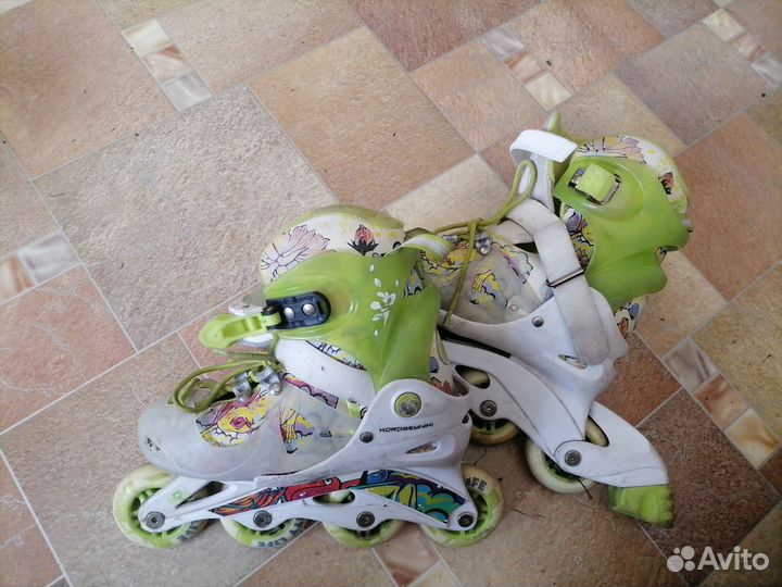 Роликовые коньки детские, защита, шлемы
