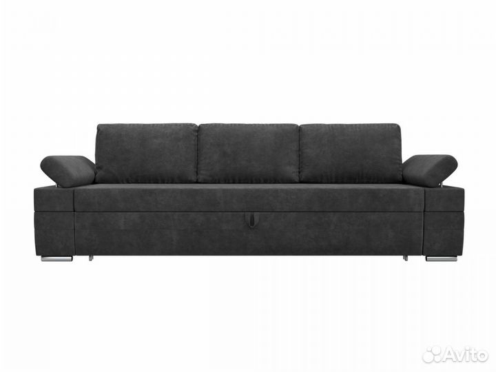 Диван прямой Канкун, велюр, brut 16 темно-серый