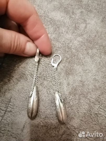 Серьги серебро 925
