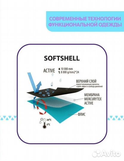 Брюки Softshell р-р 134