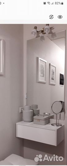 Тумба подвесная белая, в спальню, прихожую