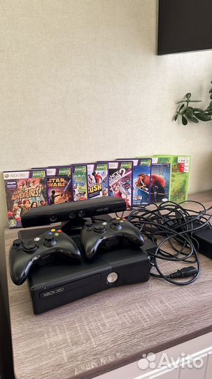 Xbox 360 + kinect и 8 игр