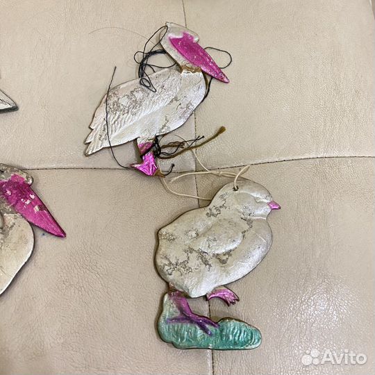 Елочные игрушки ретро картонаж 1940г