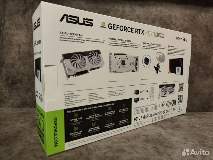 Видеокарта Asus GeForce dual RTX 4070 Super O12G