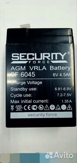 Аккумулятор для детского электромобиля 6V 4.5A