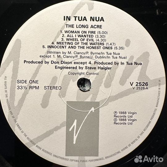 In Tua Nua – The Long Acre (Англия 1988г.)