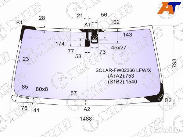 Стекло лобовое атермальное lexus GX470