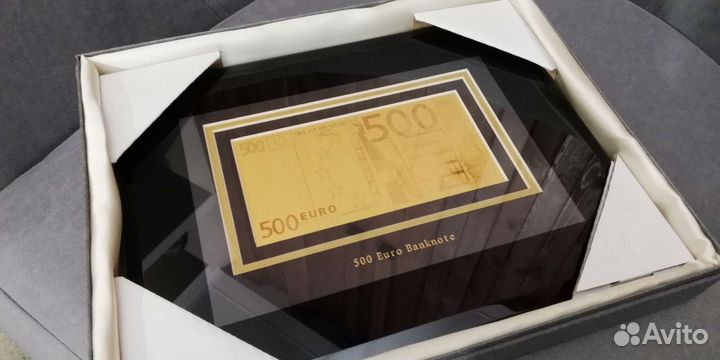 Сувенир подарок 500 евро из сусального золота