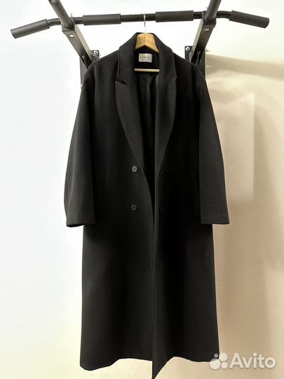 Пальто черное оверсайз