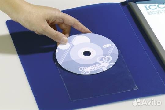 Карман самоклеящийся для CD/DVD Durable, уп. 20 шт