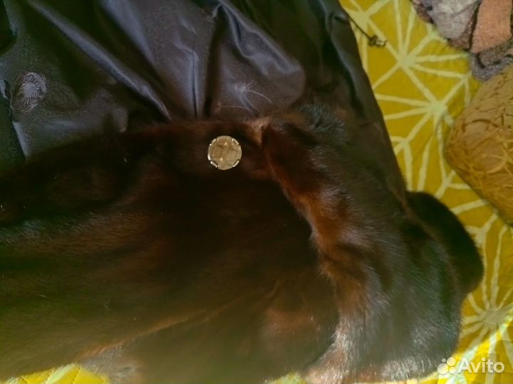 Шуба норковая с капюшоном 46