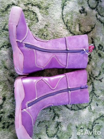 Зимние сапожки Зебра для девочки рр 25