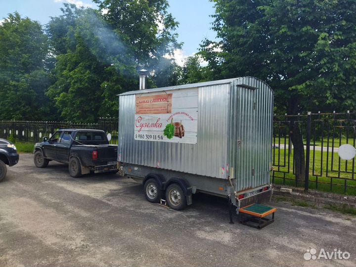 Мобильная баня на прицепе